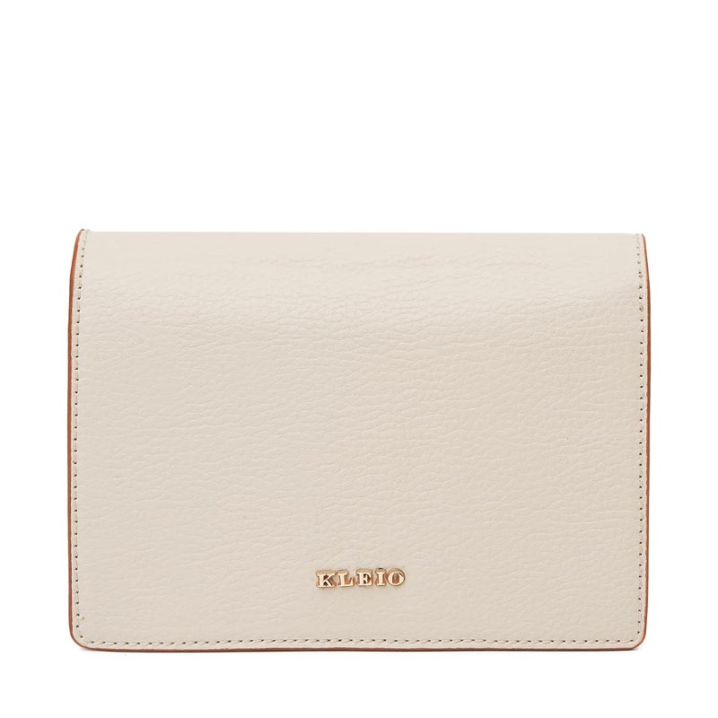 KLEIO Vegan Bold Geometric Clutch Sling Bag for Women/Girls - Cream - Image 4
